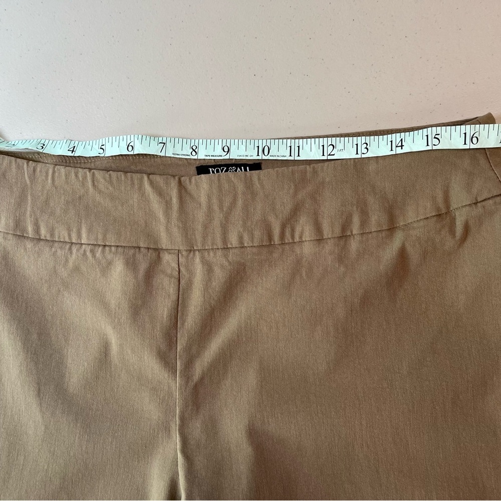 Roz & Ali Tan Ankle Cropped Pants classic Collection, size 16P - Picture 7 of 11